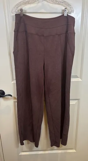 Zyia Active Women Serenity Wide Leg Pants Burgundy XXXL (3XL) Modal Comfort Soft thumbnail 1