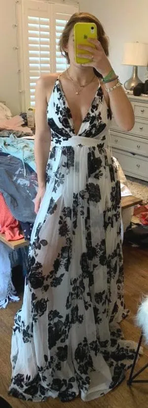 Red Dress Boutique Black and White Gown thumbnail 1