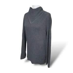 ✨Pact Women's Fisherman Knit Tunic Grey Sz Large Sweater✨ thumbnail 3