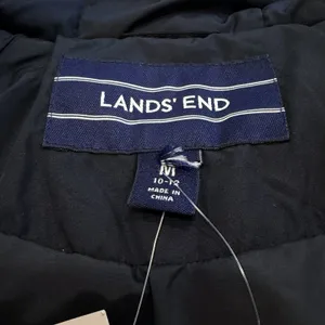 Lands End Womens 600 Fill Down Puffer Coat Size M Black Insulated Hyper Dry NWT thumbnail 9