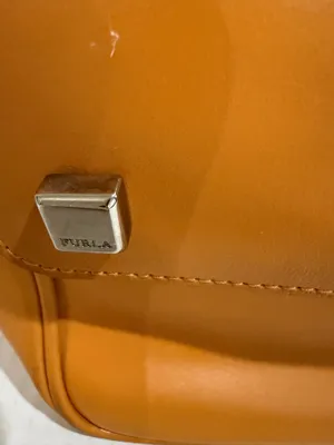 Furla Made in Italy Leather Crossbody Bag Caramel Brown Small Minimalist thumbnail 12