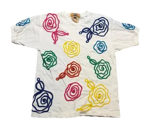 ✨‎ Gene Ewing BIS Embroidered Rose Tee Petite P Vintage ✨ thumbnail 1