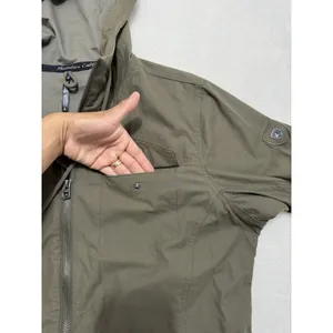 KUHL Women's Stryka Trench Coat Jacket Hooded Zip Green Sz Medium thumbnail 3