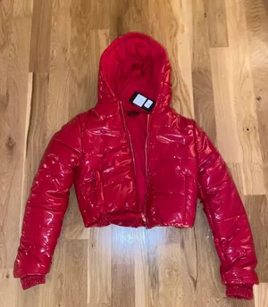 Puffer Jacket Red Patent  thumbnail 1
