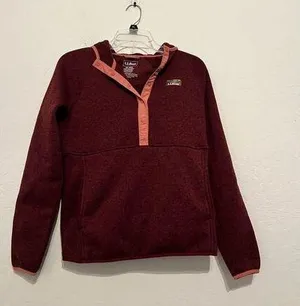 LL bean red hoodie, kangaroo pocket, sweatshirt, size XS thumbnail 1