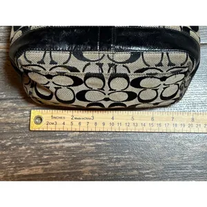 Coach Signature C Canvas Legacy Trim Hobo Shoulder Bag Purse Cosmetic 41642‎ Y2K thumbnail 7