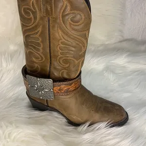 Handmade Removable Women’s Boot Band/Cuffs Brown thumbnail 1