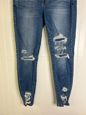 American Eagle Outfitters Distressed Super Stretch Jeggings Size 14 thumbnail 3