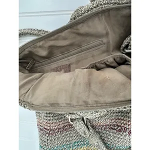 The Sak Belle Shoulder Hobo Bag Striped Crochet Purse Boho Y2K Earthy Hippie thumbnail 4
