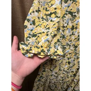 NWT Melloday Short Sleeve Tiered Maxi Dress Puff Sleeve Floral Size Large thumbnail 4