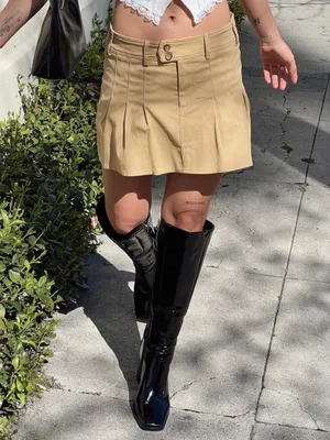 Princess Polly Amira Mini Skirt in Beige Size 2 New with tag thumbnail 3