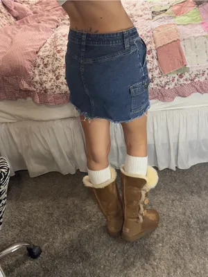 Vintage Old Navy Denim Mini Skirt - Blue thumbnail 2