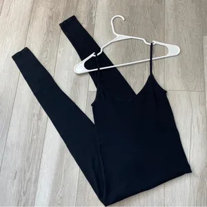 Free People Jumpsuit seamless catsuit sleeveless womens Black (xsmall small) thumbnail 2