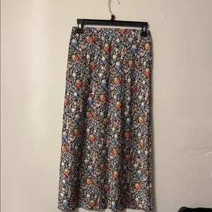 Miami Floral Maxi Skirt - Black and Multicolor thumbnail 2