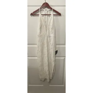 Lulus Romantic Message White Lace Midi Dress XS Bridal Shower Wedding NWT thumbnail 6