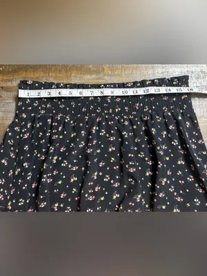 Socialite Black Floral Skirt with Pink & Green Accents thumbnail 5