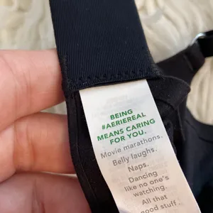 AERIE BRA SIZE 34C brand new color black push up adjustable stripes thumbnail 7