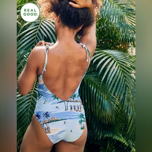 Aerie V One Piece Swimsuit Sunfade Teal NWT thumbnail 2