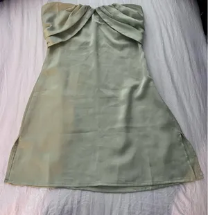 Princess Polly Mini Dress Green Sage thumbnail 1