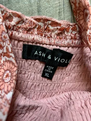 Smocked Tiered Mini Dress in Dusty Rose Print thumbnail 2