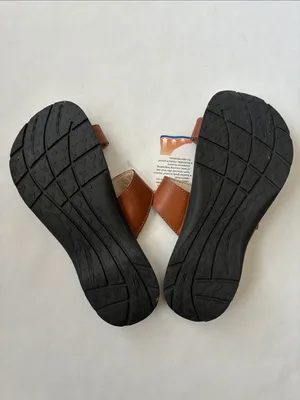 Eastland Women’s Tan Brown Buckle Comfort Slide Sandals thumbnail 5