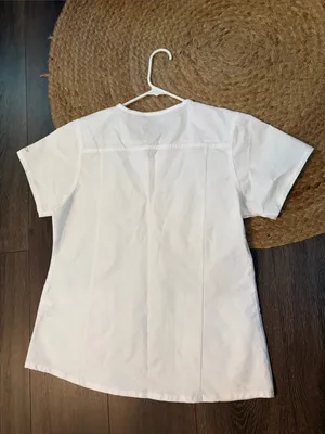 Carhartt White Women's V-Neck Medical Scrub Top thumbnail 3