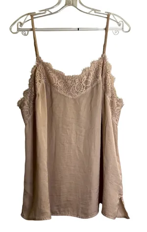 Who what wear Y2K lace cami top size XL light pink thumbnail 1