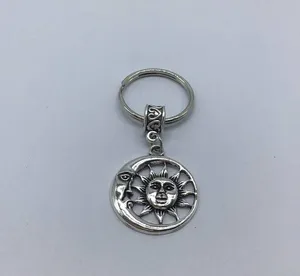 New sun and moon silver or gray dangle keychain thumbnail 14