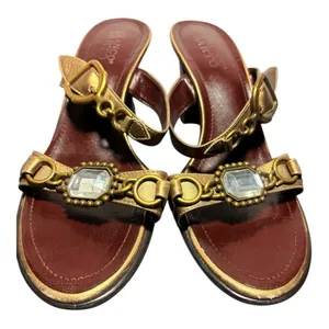 FRANCO SARTO Vintage Jewelled Strap Slip-On Sandals thumbnail 1