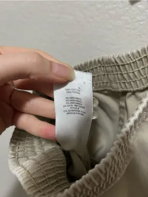 Aritzia TNA Utility Pull-On Twill Pants Tan Mid Rise Small Christie thumbnail 5