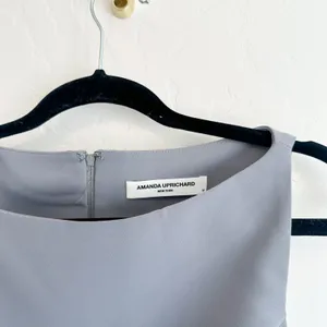 Amanda Uprichard | Revolve Ines Corset‎ Style Crop High Neck Top Fog Gray thumbnail 6
