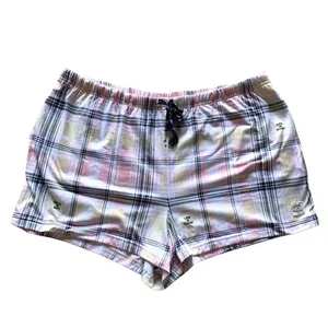 Life is Good Pajama Set Womens Large Pink Plaid Love Paw Print Loungewear Preppy thumbnail 2