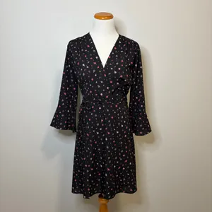 French Connection 71KPU - Bell‎ Sleeve Floral Casual Dress - Size 6 thumbnail 2