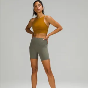 Lululemon Energy Bra High Neck Long Line - Gold Spice - Size 4 - NEW thumbnail 3