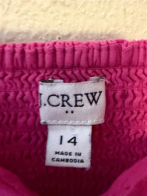 J crew pink linen-blend slip‎ midi dress size 14 thumbnail 7