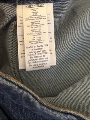 Good American Good Waist Palazzo‎ Patch Pocket Jeans thumbnail 6