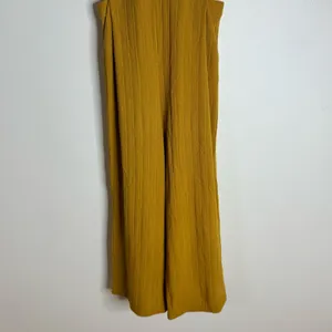 SIENNA SKY Jumpsuit Sleeveless W/ Pockets Wide Leg Knit mustard yellow tan small thumbnail 5