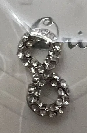 Origami Owl Silver Crystal Infinity Hair Pin thumbnail 1