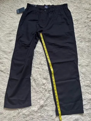 GAP Black Women’s Straight-Leg Twill Elasticized Pant Size L thumbnail 6