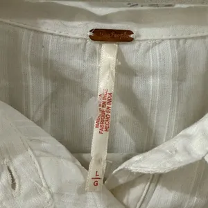Free People Women’s White‎ Cotton Blouse thumbnail 5