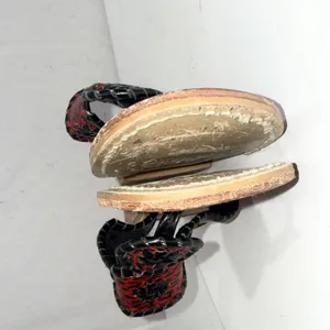 Jack Rogers Navajo Red Black Leopard Print Preppy Designer Hand Made‎ Sandals 7 thumbnail 7