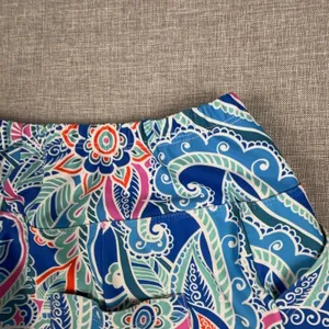 Skinz Swim Skirt Womens XS Multicolor Floral Nylon Spandex Paisley Print Lined thumbnail 13