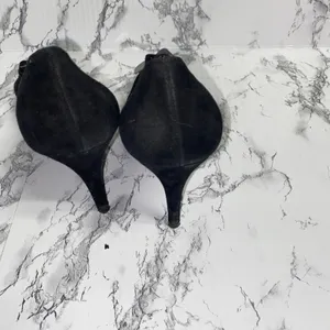 Stuart Weitzman Barrington Black Purple Glitter Buckle Heels Women's Size 9 thumbnail 11