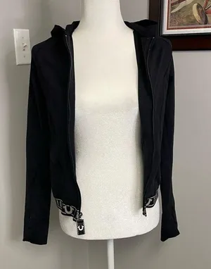 True religion cropped zip up jacket Black Size XS thumbnail 1