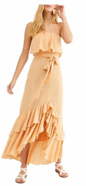 Free People‎ Endless Summer Tavia Strapless Maxi Dress Neutral Size XS thumbnail 1
