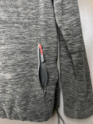 New Balance Jacket Womens Medium Gray Fleece Hooded Full Zip Pockets Athletic thumbnail 5