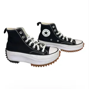 Converse Run Star Hike Black & White High-Top Platform Canvas Sneakers thumbnail 3