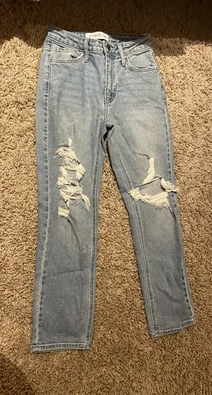 Just Black Denim Blue Jeans Ripped thumbnail 1