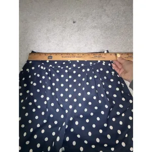 Tuckernuck Conway Pants Womens Navy White Polka Dot High Rise Straight Leg M thumbnail 8