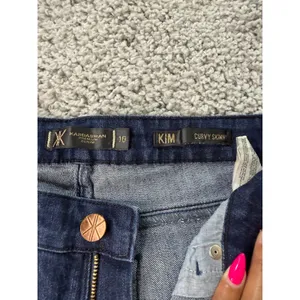 Kardashian Kollection Kim Curvy Skinny Jeans Dark Wash Indigo Size 10 thumbnail 8